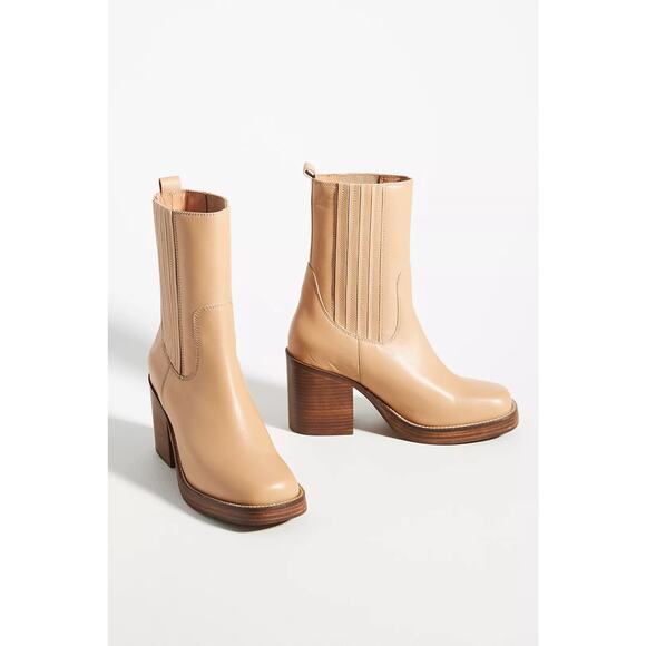 SEYCHELLES WESTERN BLOCK HEEL SWEET NEUTRAL BEIGE ESCAPE LEATHER BOOT  size 7 - Picture 11 of 11